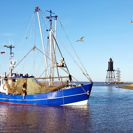 Maritime Ferienwohnung In Strandnaehe Dorumer Neufeld Exterior photo